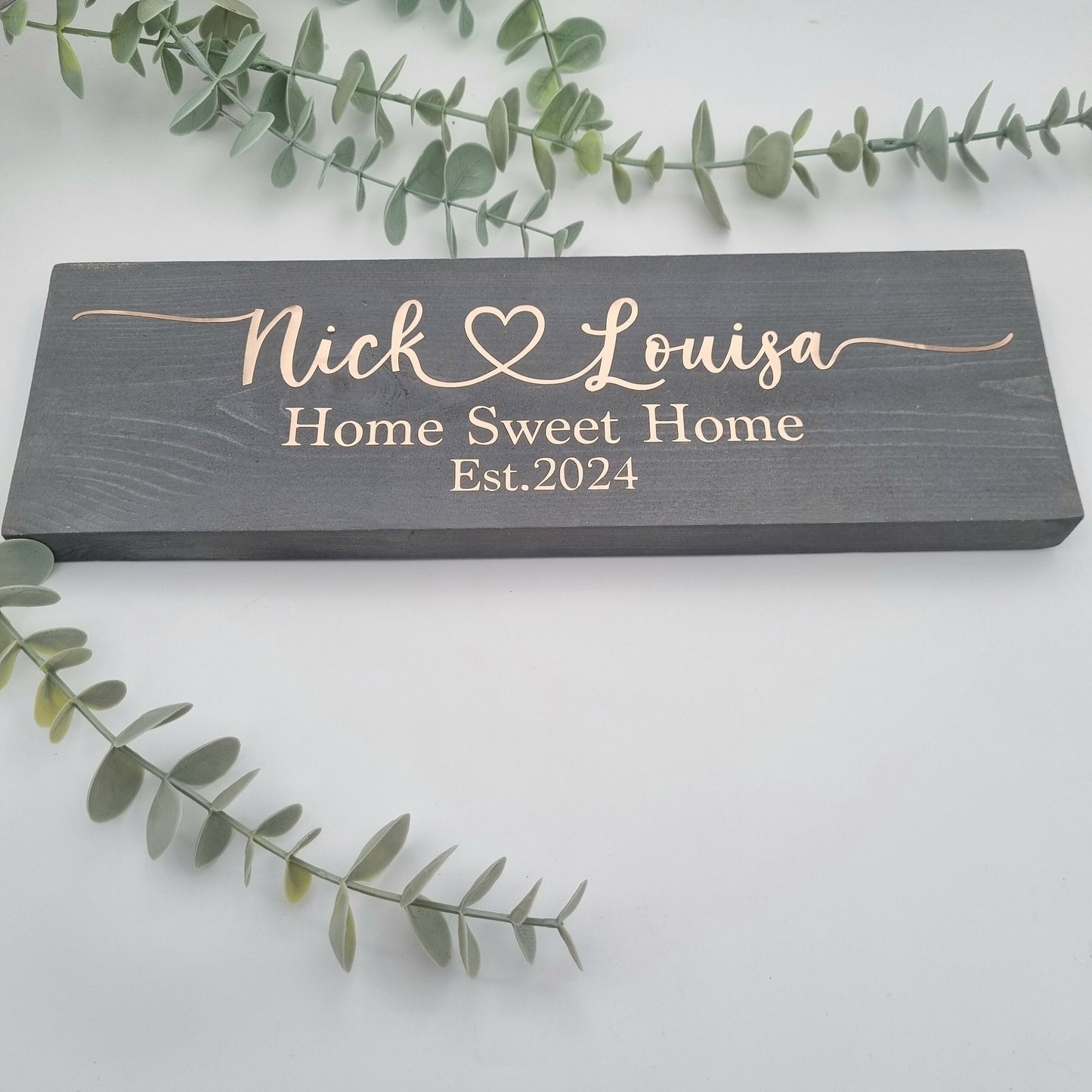 Home Sweet Home Personalised Wooden Sign