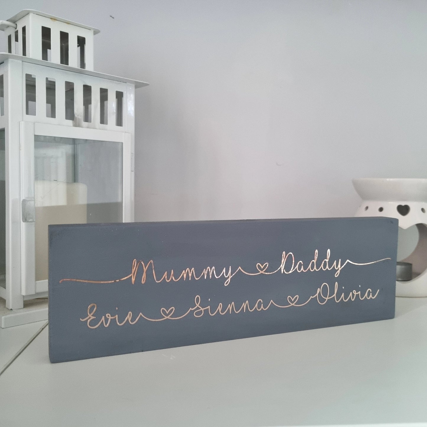 Personalised Wooden Family Name sign
