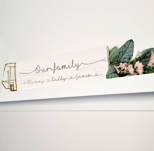 Personalised Our Family Name Sign