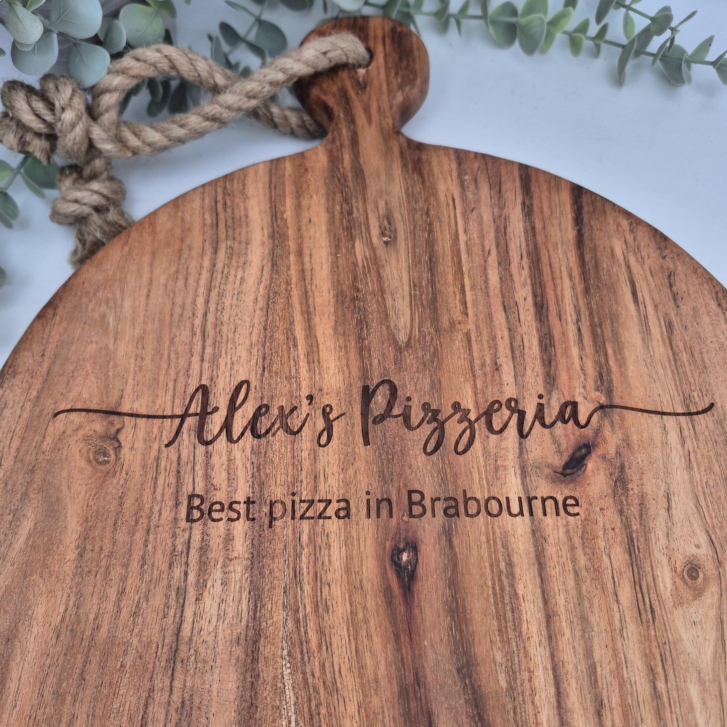Personalised Engraved Rustic Acacia Wooden Cutting Board