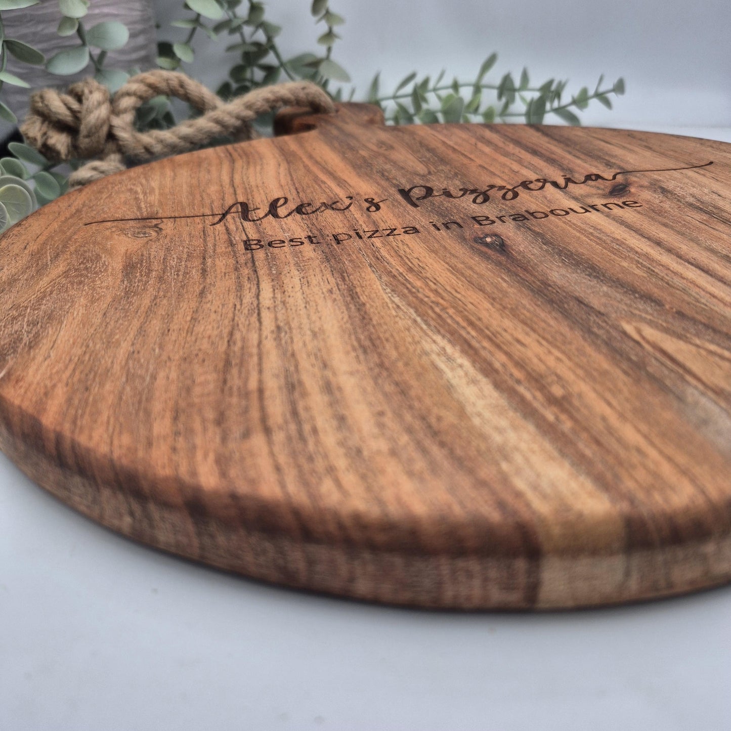 Personalised Engraved Rustic Acacia Wooden Cutting Board