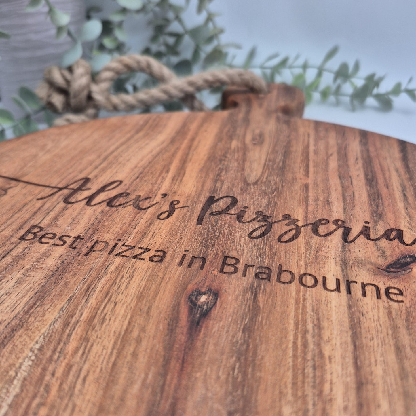Personalised Engraved Rustic Acacia Wooden Cutting Board