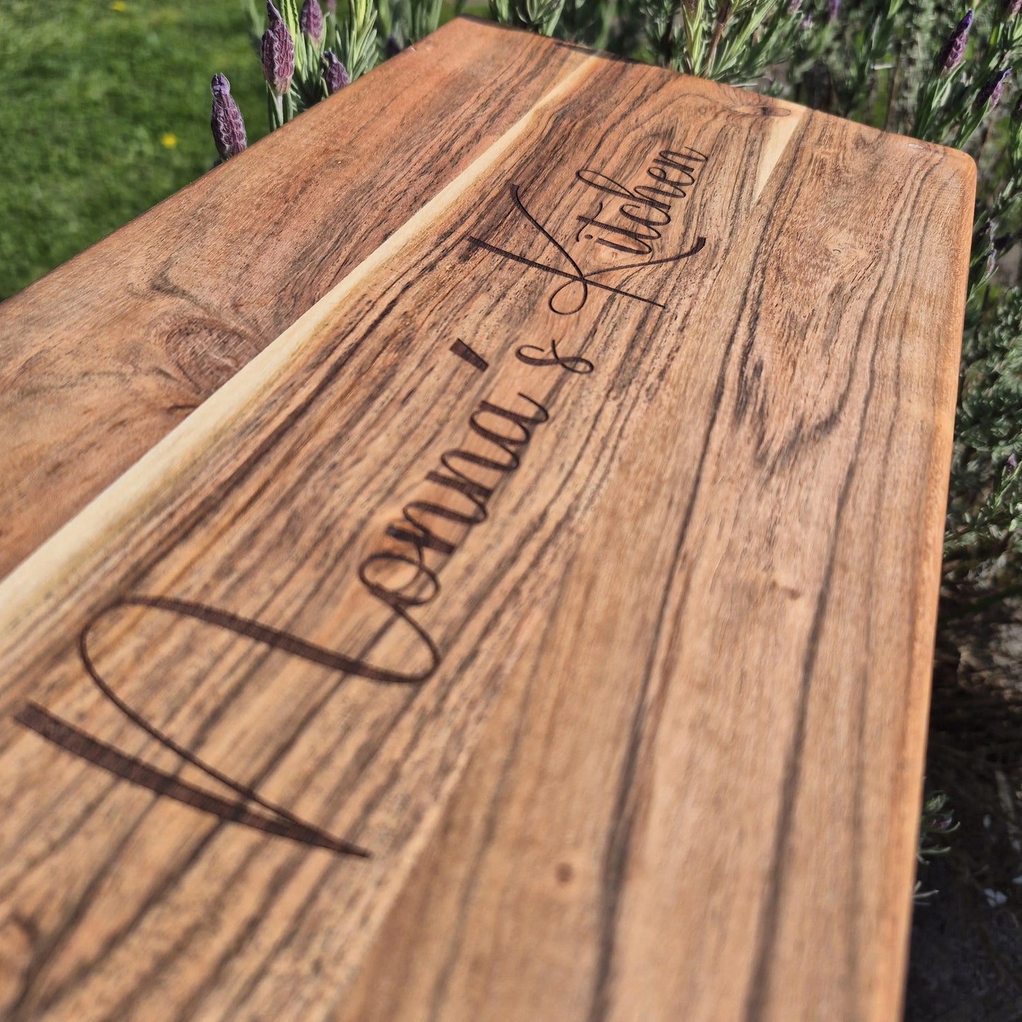 Personalised Engraved Acacia Rustic Wood Serving Board - Add your own wording