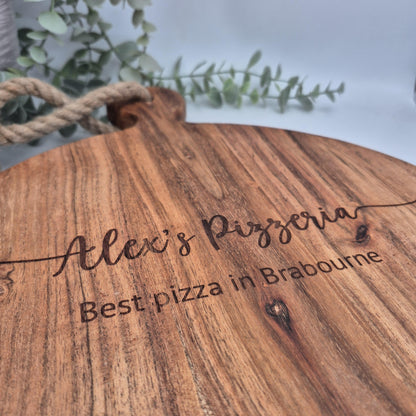 Personalised Engraved Rustic Acacia Wooden Cutting Board